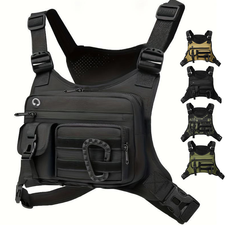 Edc Carry Kit - アウトドアスポーツチェストバッグベスト メンズ レディース バックパック 多ポケット 旅行