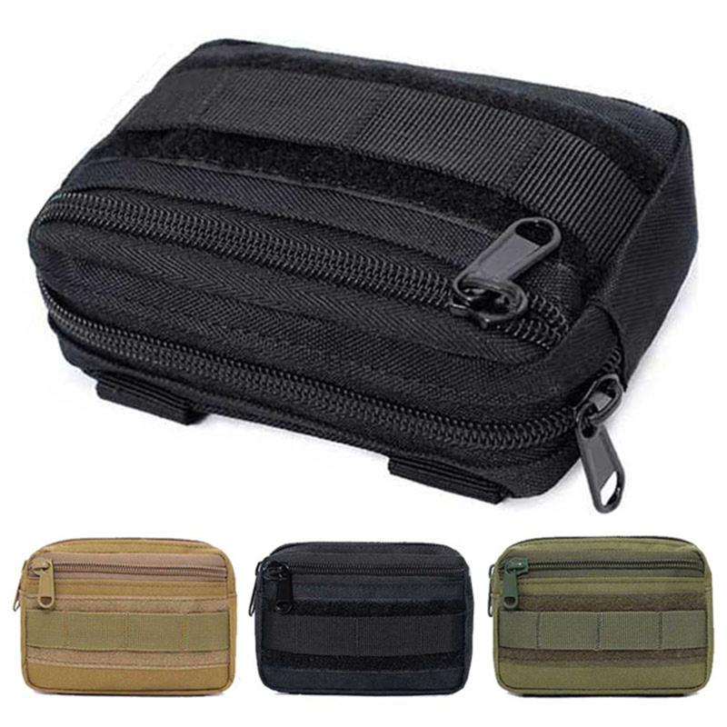 Edc Carry Fanny Pack - 二重層 EDC パック男性戦術モールウエストベルトオックスフォードヒップポーチファニーパックキャンプ狩猟アクセサリーユーティリティバッグ