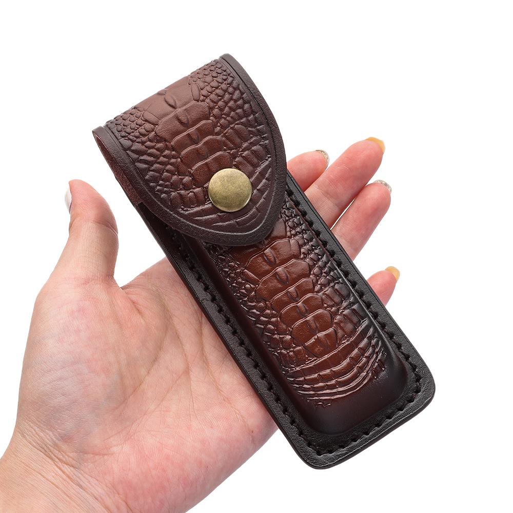 折りたたみナイフ用牛革シース - アウトドアツール用ストレー - Edc Everyday Carry Knives のレビューと価格