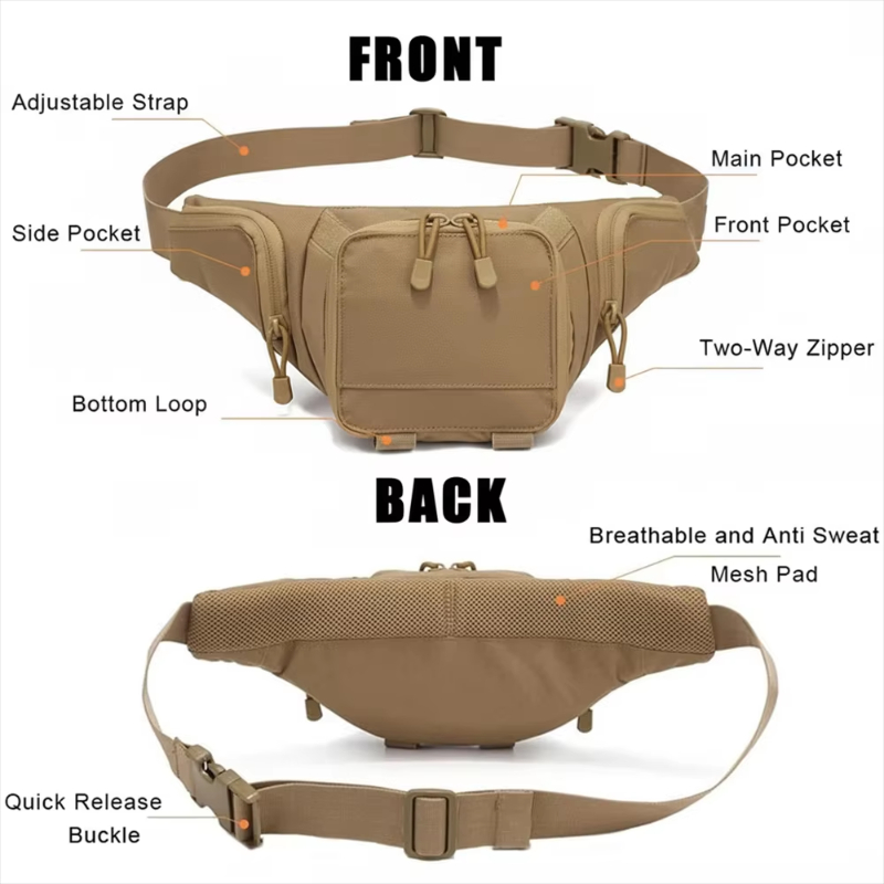 隠し携帯用ウエストポーチ、タクティカルピストル収納バッグ、盗 - Edc Carry Fanny Pack のレビューと価格